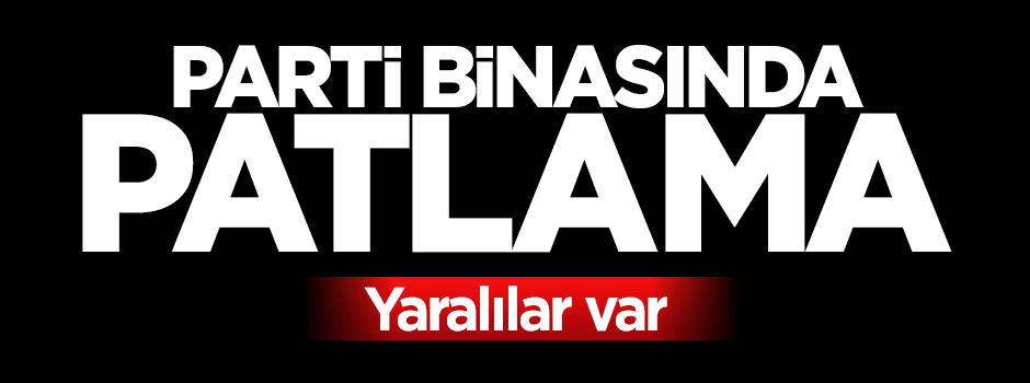 HDP binasında patlama! Yaralılar var