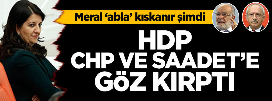 HDP, CHP ve Saadet'e göz kırptı!