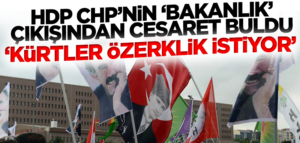 HDP, CHP'nin 'bakanlık' açıklamasından cesaret buldu! 'Kürtler özerklik istiyor'