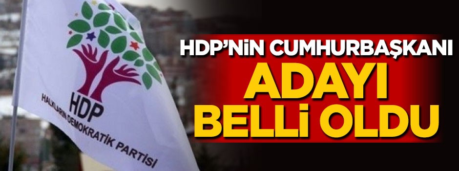 HDP Cumhurbaşkanı adayı belli oldu