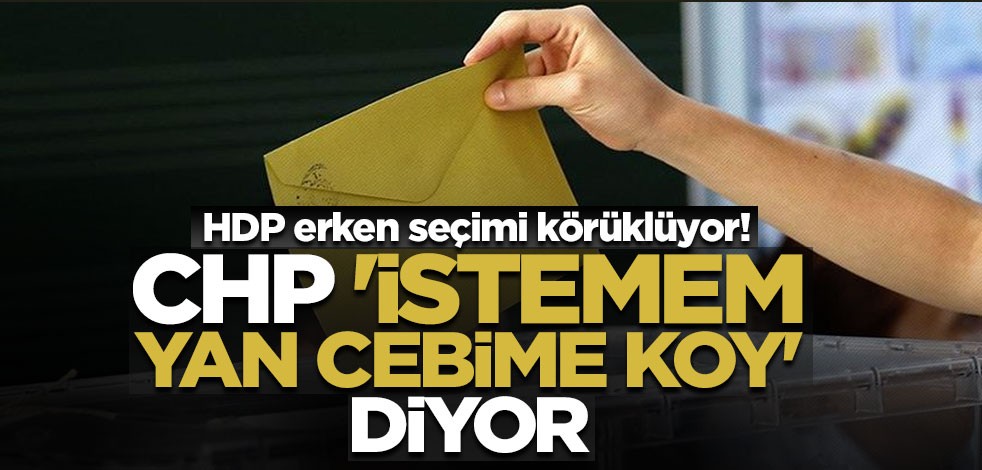 HDP erken seçimi körüklüyor!