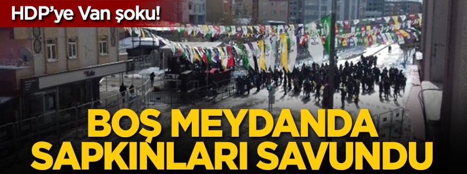 HDP Eş Genel Başkanı boş meydana konuştu