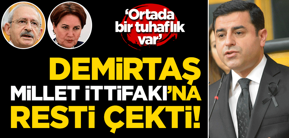 HDP eski eş başkanı Demirtaş Millet İttifakı'na resti çekti!