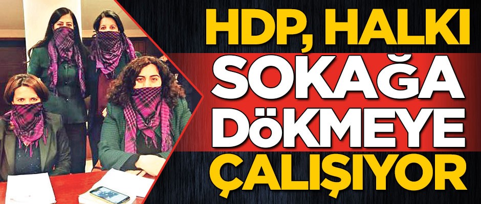 HDP halkı sokağa dökmeye çalışıyor