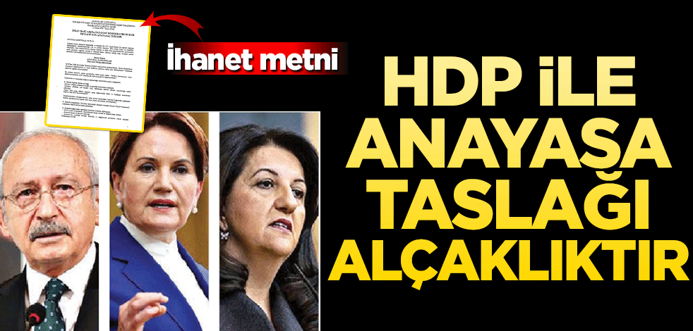 HDP ile anayasa taslağı alçaklıktır