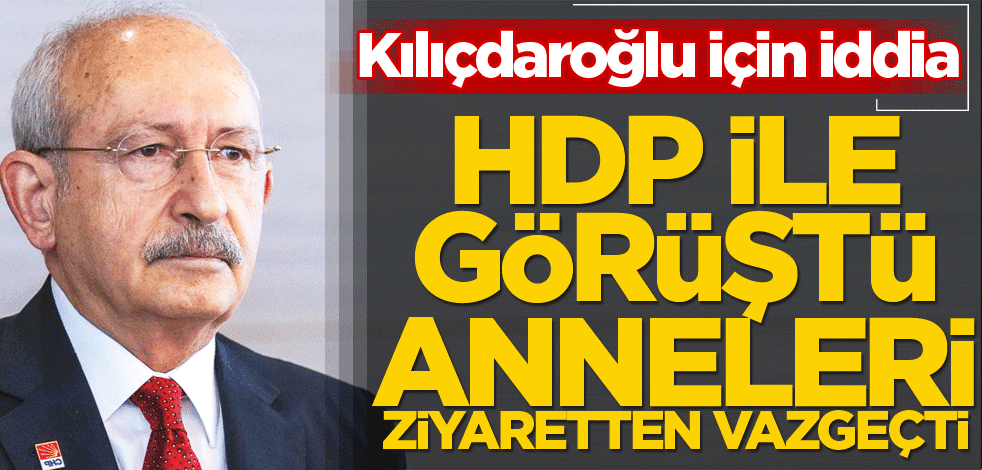 HDP ile görüştü ziyaretten vazgeçti