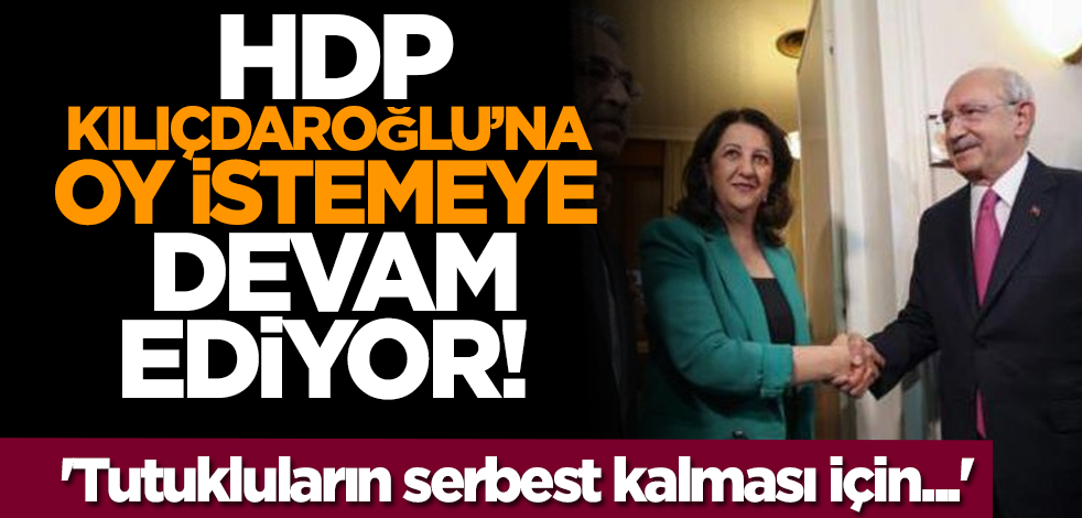 HDP, Kılıçdaroğlu’na oy istemeye devam ediyor! 'Tutukluların serbest kalması için...'