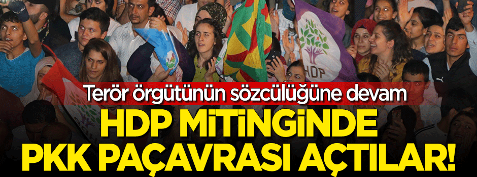 HDP mitinginde PKK paçavrası açtılar!