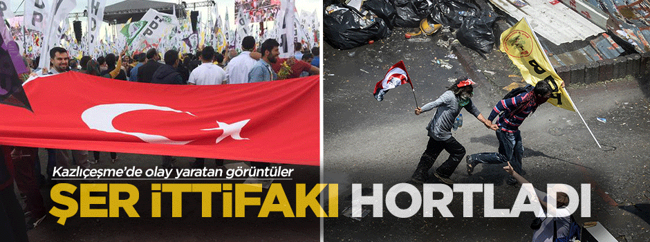 HDP mitingindeki Türk bayrakları görenleri şaşırttı