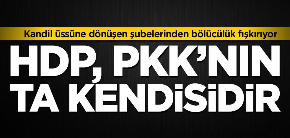 HDP, PKK’nın tâ kendisidir!
