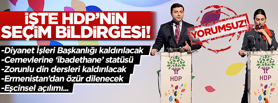 HDP seçim bildirgesini açıkladı