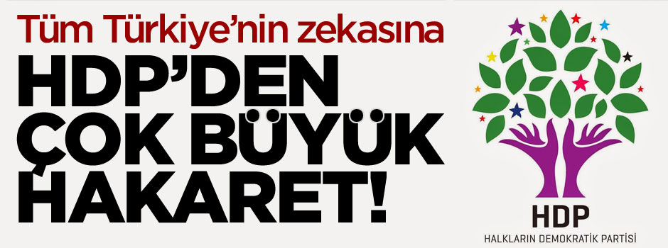 HDP tüm Türkiye'nin zekasıyla alay etti