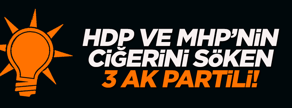 HDP ve MHP'nin ciğerini söken üç AK Partili