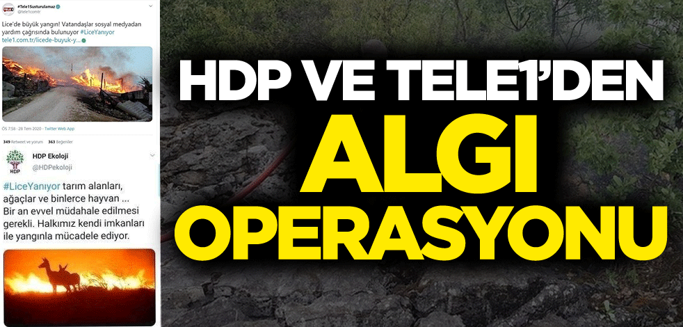 HDP ve TELE1'den Lice'deki yangınla ilgili algı operasyonu