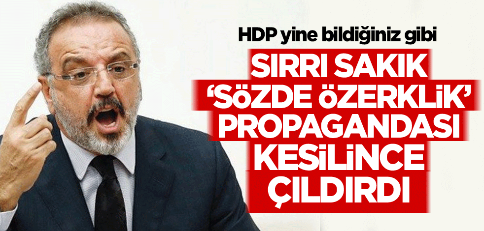 HDP yine bildiğiniz gibi! Sırrı Sakık 'sözde özerklik' propagandası kesilince çıldırdı
