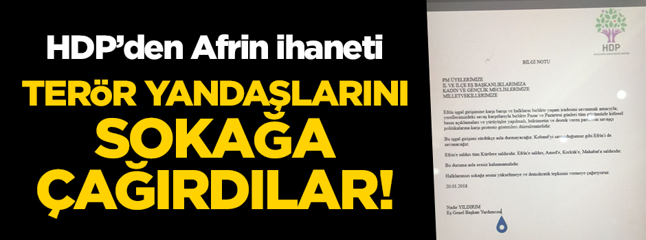 HDP’den 'Afrin' provokasyonu!