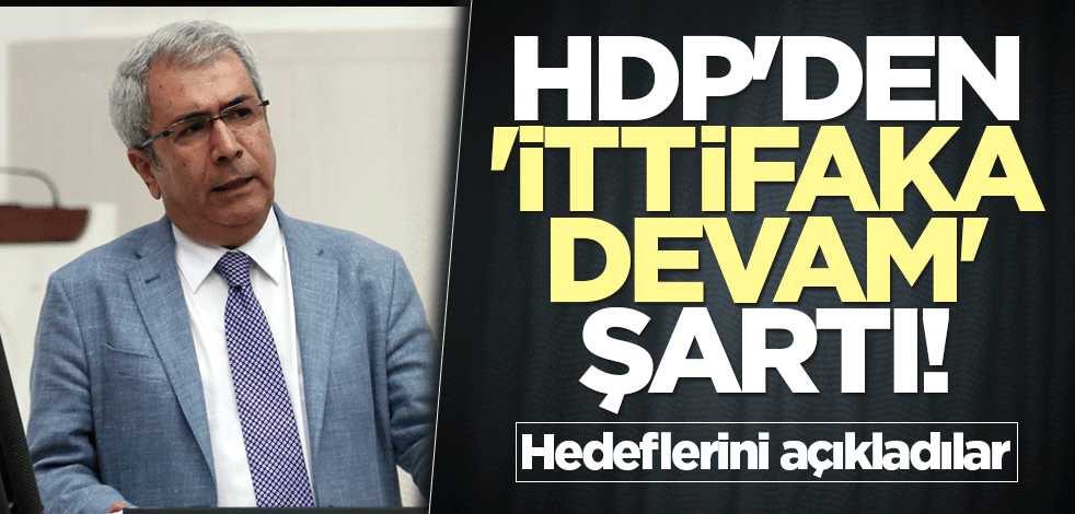 HDP'den 'ittifaka devam' şartı! Hedeflerini açıkladılar