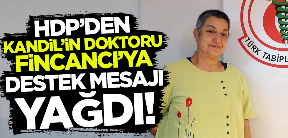 HDP'den Kandil'in doktoru TTB Başkanı Fincancı'ya destek mesajı yağdı!