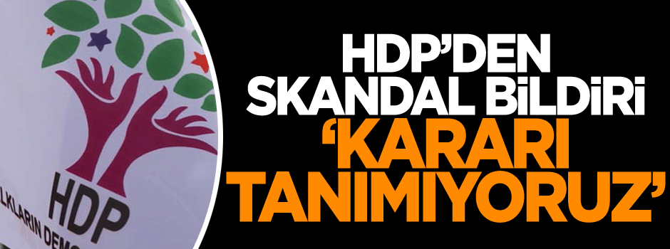 HDP’den skandal bildiri: Kararı tanımıyoruz