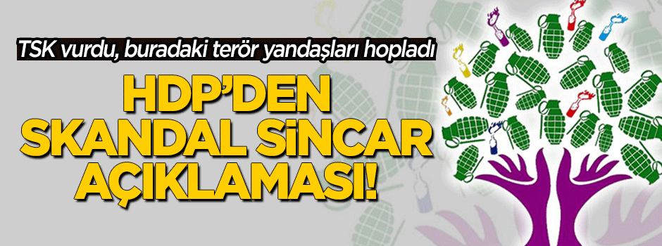 HDP'den skandal Sincar açıklaması!