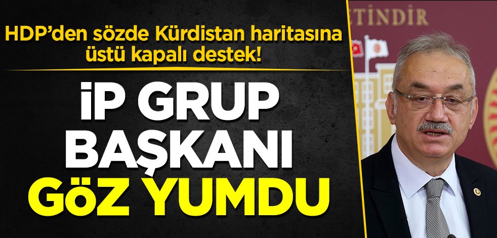 HDP'den sözde Kürdistan haritasına üstü kapalı destek: İP Grup Başkanı göz yumdu!