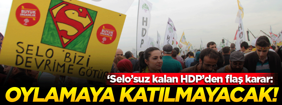HDP'den yeni anayasa oylamasıyla ilgili flaş karar!