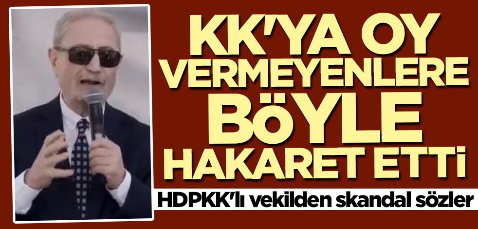 HDPKK'lı vekilden küstah çıkış! KK'ya oy vermeyenlere böyle hakaret etti