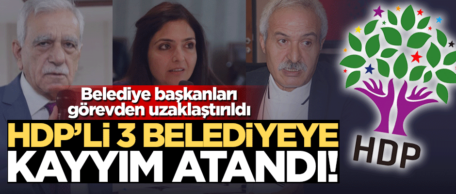 HDP'li 3 Büyükşehir Belediyesine operasyon! Görevden uzaklaştırıldılar