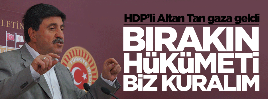 HDP'li Altan Tan: Bırakın hükümeti biz kuralım