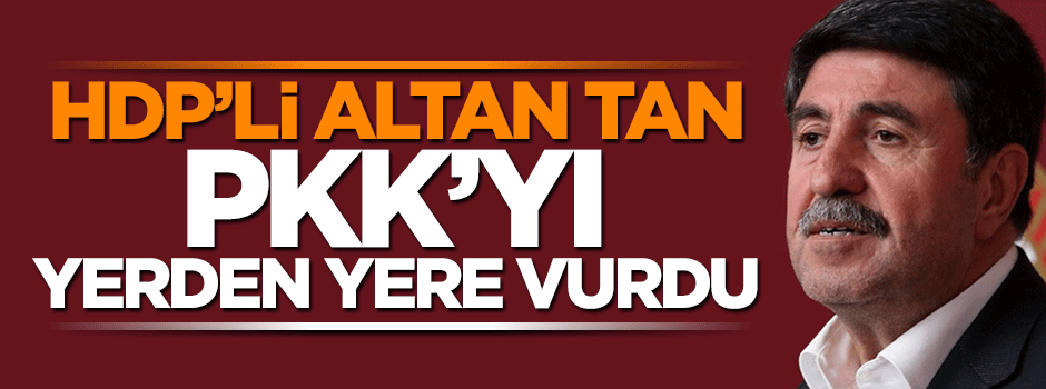 HDP'li Altan Tan PKK'yı yerden yere vurdu