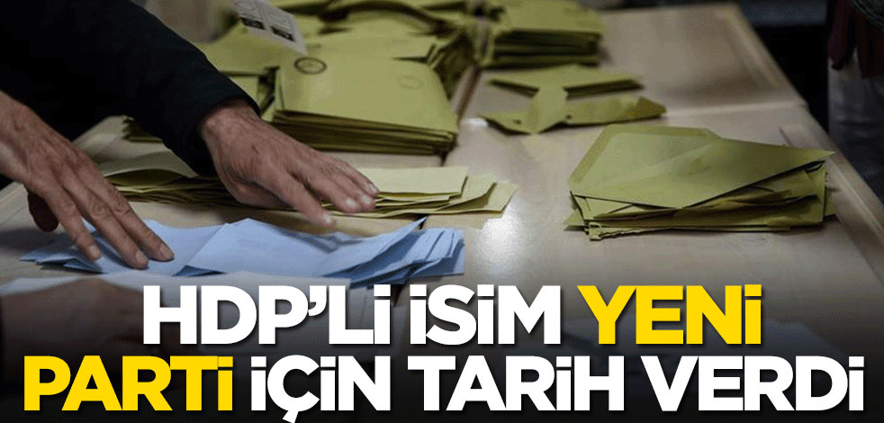 HDP'li Ayhan Bilgen yeni parti için tarih verdi