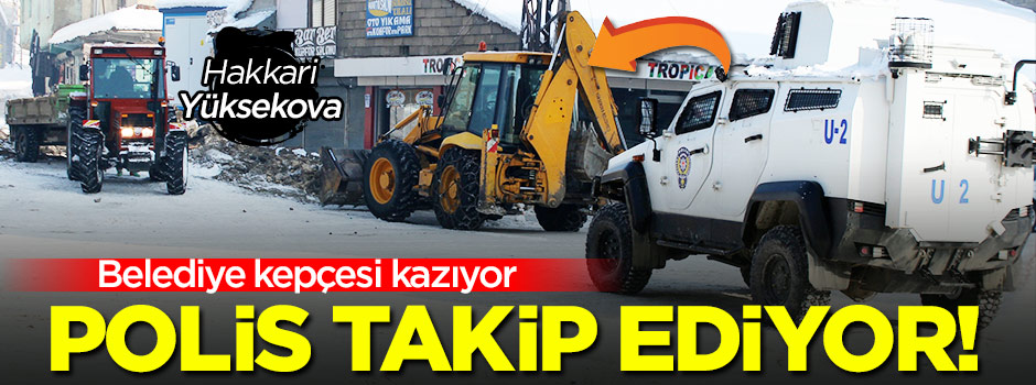 HDP'li belediyenin iş makinesi böyle çalışıyor!