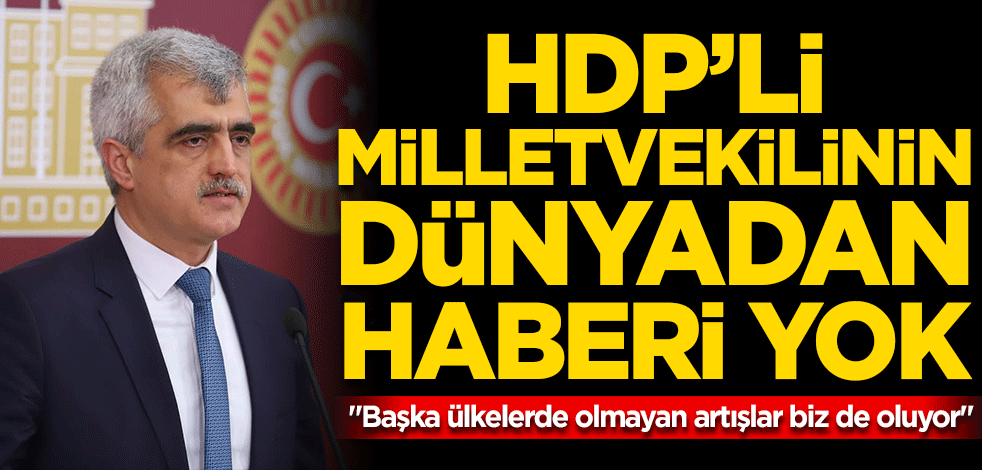 HDP’li Gergerlioğlu’nun dünyadan haberi yok! "Başka ülkelerde olmayan artışlar biz de oluyor"