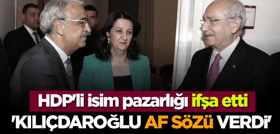 HDP'li isim pazarlığı ifşa etti: 'Kılıçdaroğlu af sözü verdi'