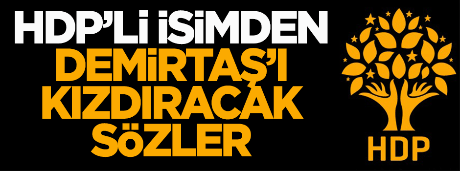 HDP'li isimden Demirtaş'ı kızdıracak sözler