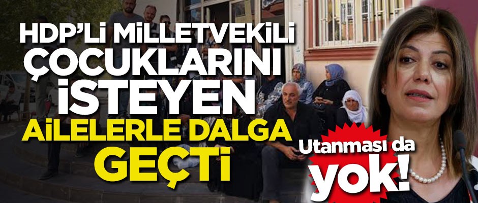 HDP'li Milletvekili çocuklarını isteyen ailelerle dalga geçti