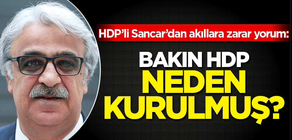 HDP'li Sancar'dan akıllara zarar yorum: HDP çatışmaları önlemek için kuruldu