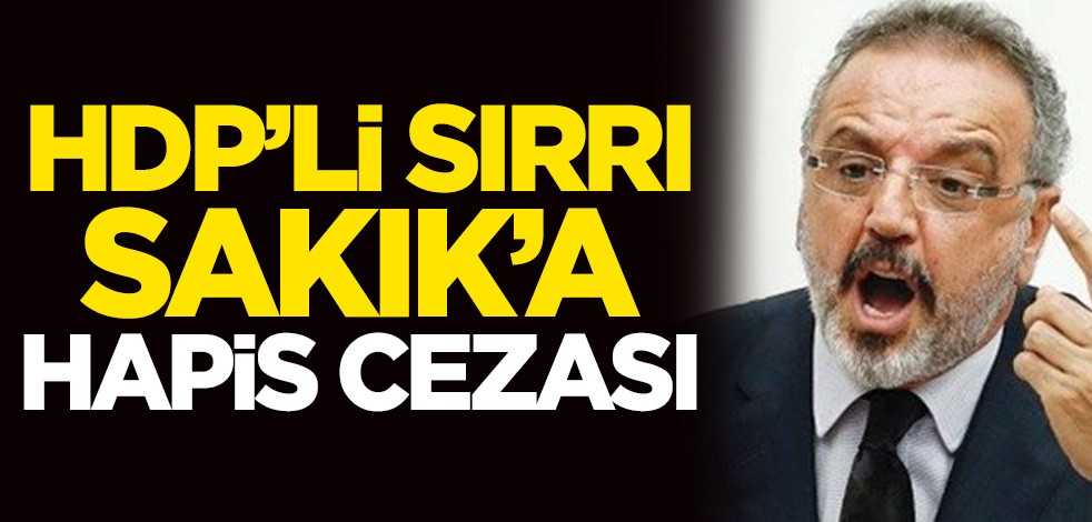 HDP'li Sırrı Sakık'a terör örgütü propagandasından hapis cezası