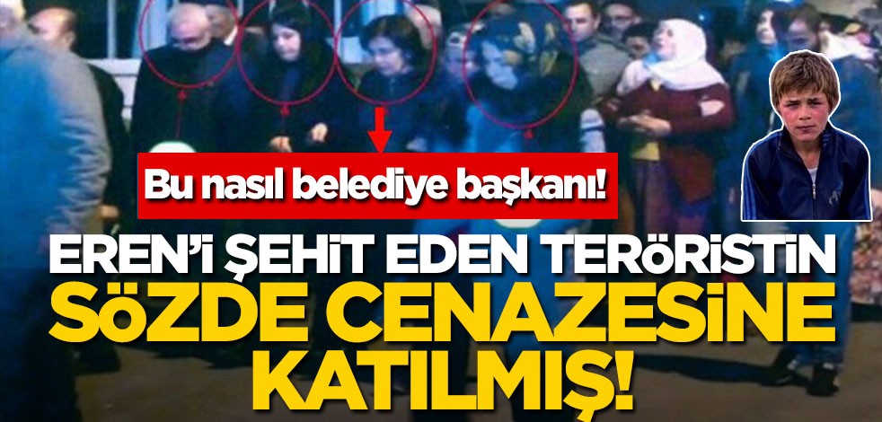 HDP'li Sur Belediye Başkanı Filiz Buluttekin, Eren Bülbül'ü şehit eden PKK'lı terörist Mehmet Yakışır'ın sözde cenazesine katılmış