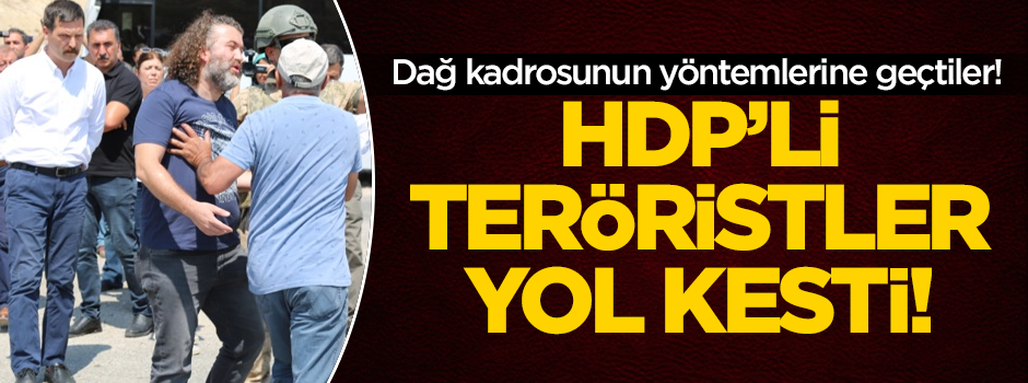 HDP'li teröristler yol kesti! Dağ kadrosunun yöntemlerine geçtiler