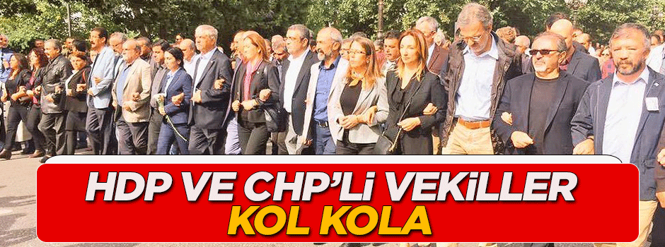 HDP'li ve CHP'li vekiller kol kola