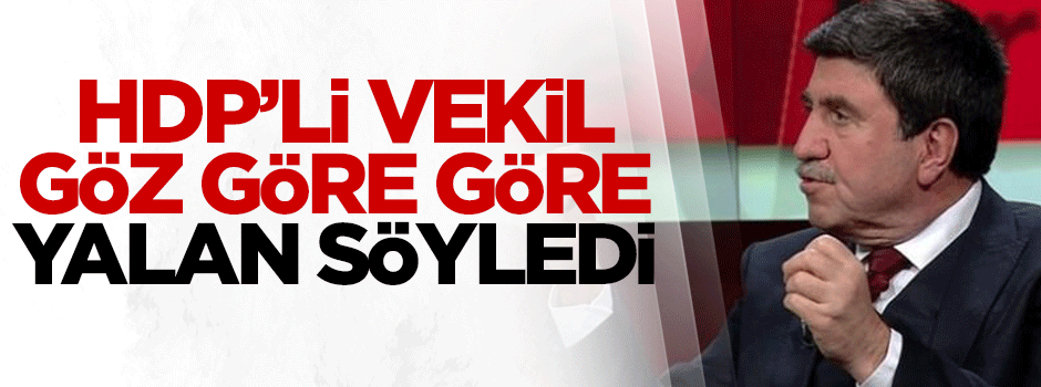 HDP'li vekil göz göre göre yalan söyledi