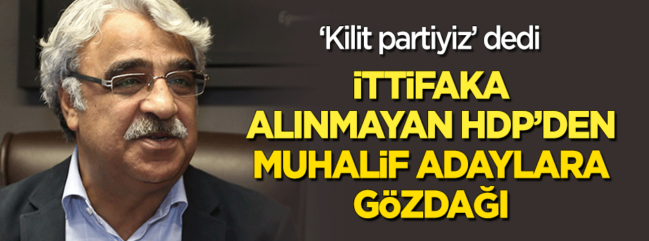 HDP'li vekil "Kilit partiyiz" dedi, muhalif adaylara gözdağı verdi