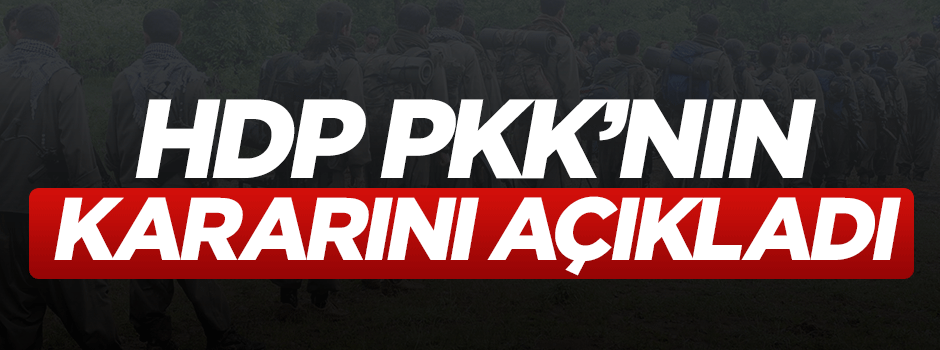 HDP'li vekil PKK'nın kararını duyurdu