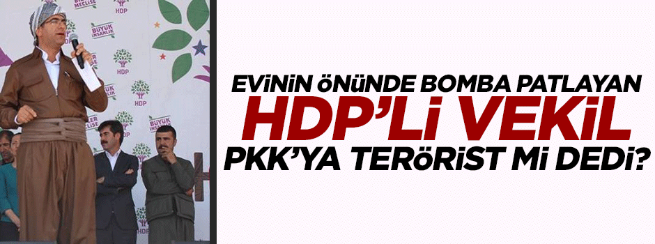 HDP'li vekil PKK'ya terörist mi dedi?