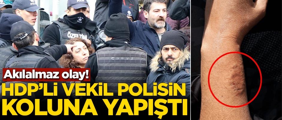 HDP'li vekil polis memurunun kolunu ısırdı