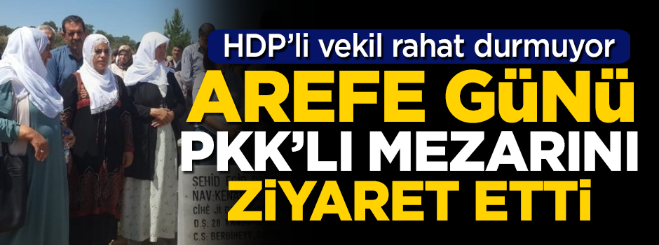 HDP'li vekil rahat durmuyor! Arefe günü PKK'lı mezarını ziyaret etti