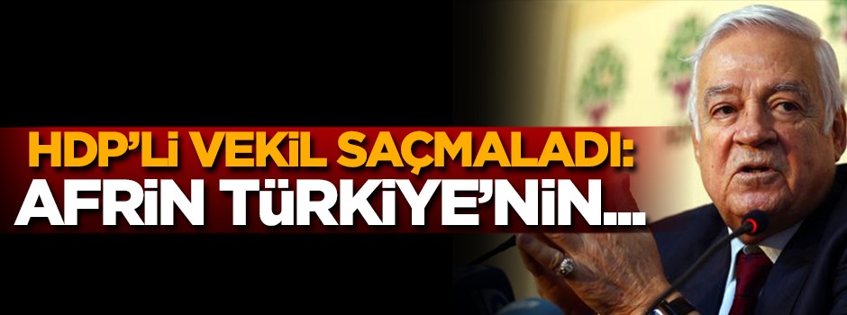 HDP'li vekil saçmaladı: Afrin Türkiye'nin...