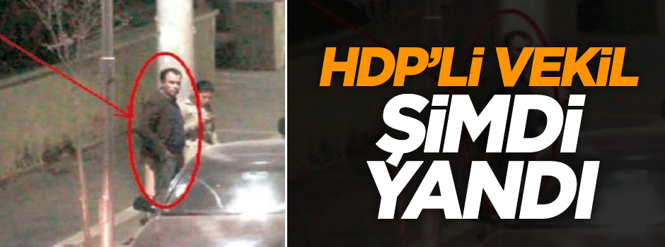 HDP'li vekil şimdi yandı