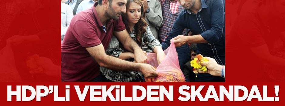 HDP'li vekil, teröristin mezarına çiçek koydu